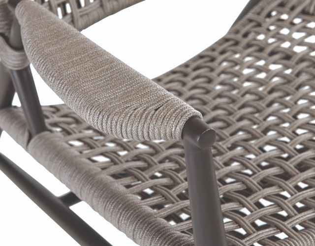 Sunset West Grigio Graphite/Stone Gray Metal/Natural Fibers Outdoor High Back Accent Chair-3