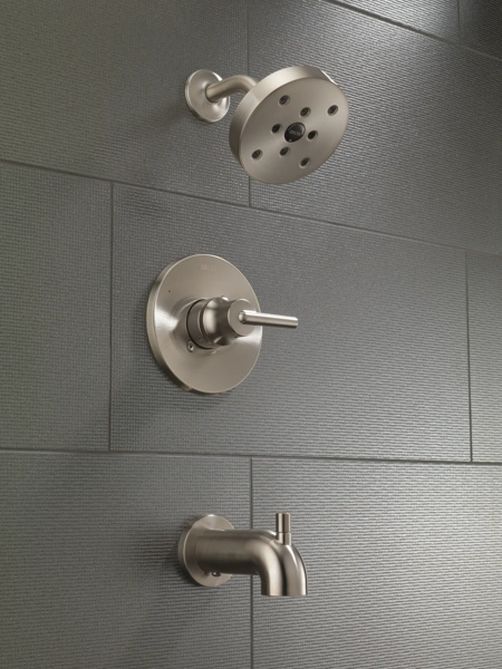 Delta Trinsic® Monitor® 14 Series Stainless H2Okinetic® Tub and Shower Trim-1