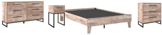 Signature Design by Ashley® Neilsville 4-Piece Whitewash Full Youth Platform Bed Set-0