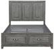 Homelegance® Garretson Gray Queen Platform Storage Bed-5