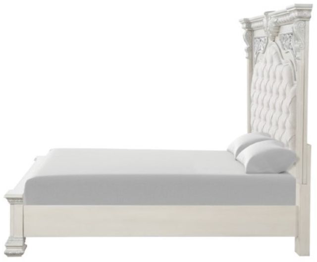 Furniture of America® Promenade Wire Brushed White Queen Panel Bed-2