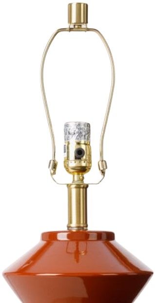 Surya Edison Glazed Burnt Orange Table Lamp-3