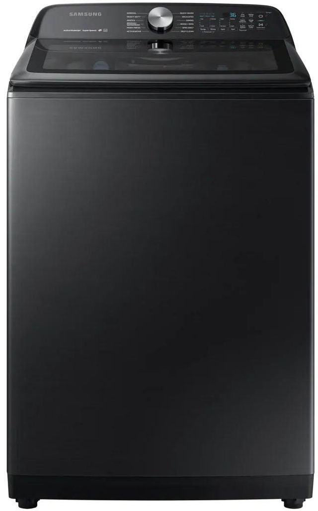 Samsung 5.0 Cu. Ft. Fingerprint Resistant Black Stainless Steel Top Load Washer-0
