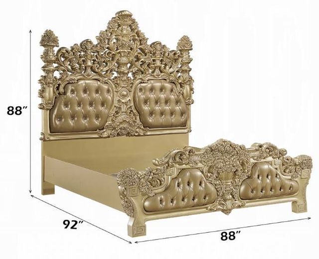 ACME Furniture Seville Gold Eastern King Panel Bed-2