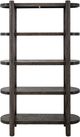 International Furniture Direct Black Balam Stained Dark Bookcase-2