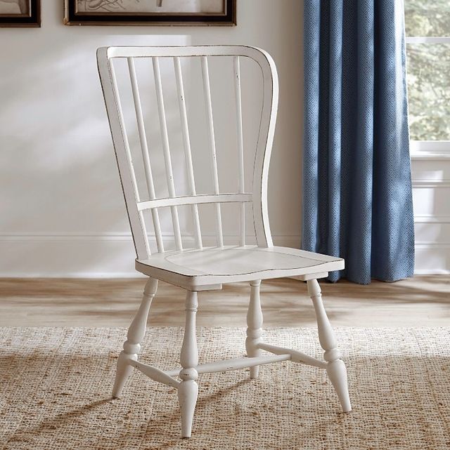 Liberty Furniture Magnolia Manor Windsor Antique White/Weathered Bark Chair-1