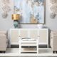 Crestview Collection Sandy Shores Cream Cocktail Table with White Frame-4