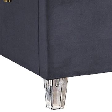 Meridian Furniture Candace Grey Velvet Full Bed-2