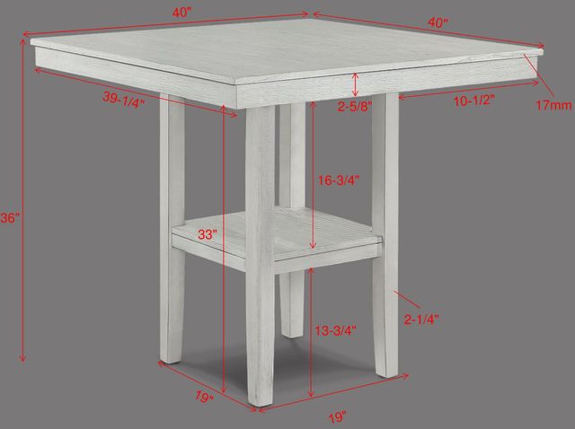Crown Mark Lester 5-Piece Driftwood Counter Dining Set-2