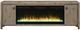 Bernards Pagosa 2-Piece Beige Fireplace Console with 50" Crystals Set-2