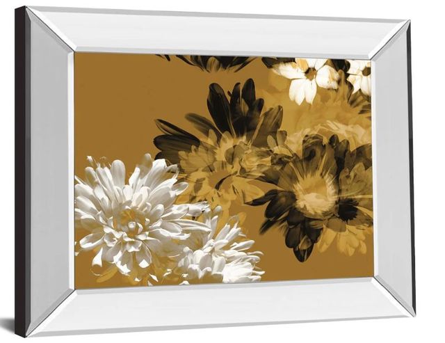 Classy Art Golden Bloom I by A.Project Mirror Framed Wall Art-1