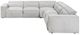 Homelegance® Phoebe 5-Piece Light Gray Modular Power Reclining Sectional with Power Headrests-3