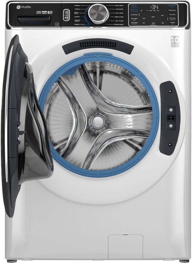 GE Profile™ 5.3 Cu. Ft. White Front Load Washer-1
