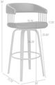Armen Living Topanga Black Swivel Counter Stool-4