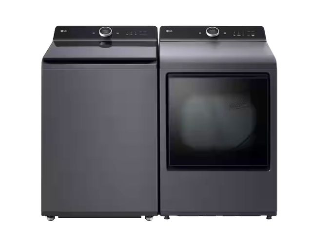 LG Premium Matte Black Laundry Pair-0