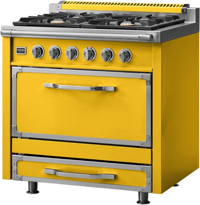 Viking® Tuscany 36" Daffodil Pro Style Dual Fuel Range-2