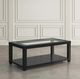 Jofran Inc. Urban Icon Glass Top Coffee Table with Black Base-1