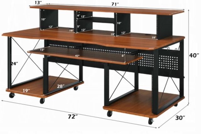 ACME Furniture Megara Black/Cherry Music Desk-2