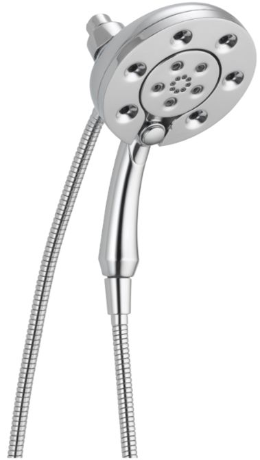 Delta Universal Showering Lumicoat® Chrome H2Okinetic® In2ition® 4-Setting Two-in-One Shower-0