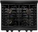 ZLINE 36" Black Stainless Steel Pro Style Gas Range with 6 Brass Burners-4