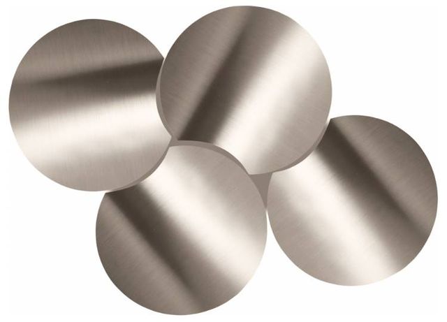 Meridian Furniture Dimple 4-Piece Silver 16" Modular Nesting Coffee Table Set-3