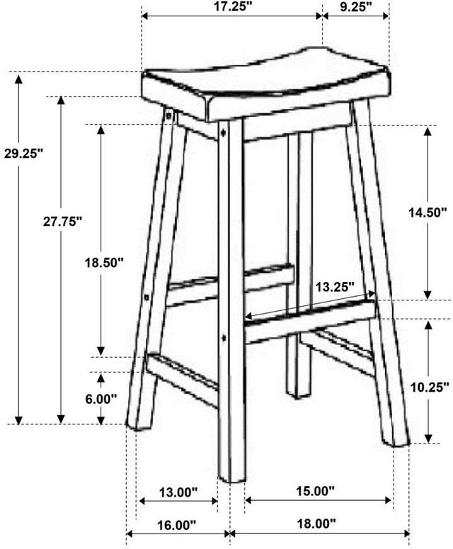 Coaster® Durant 2-Piece Black Wooden Bar Stools-4