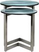 Crestview Collection Blue Nesting Table Set with Stainless Steel Base-2