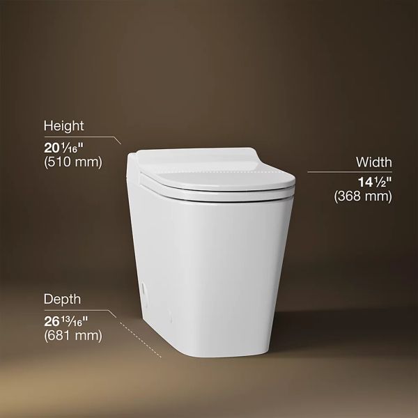 KOHLER® Leap™ Lite White 1-Piece Elongated Toilet, Dual-Flush-3