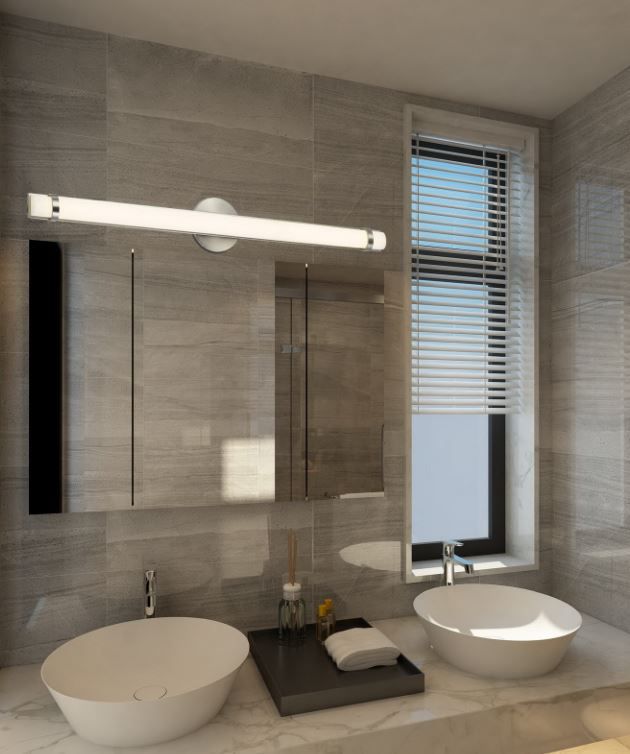 Cal® Lighting & Accessories Brushed Steel Vanity Light-1