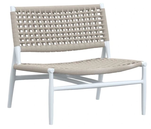 Sunset West Bahia Frost/Sand Metal/Ntural Fibers 29" Outdoor Accent Chair-0