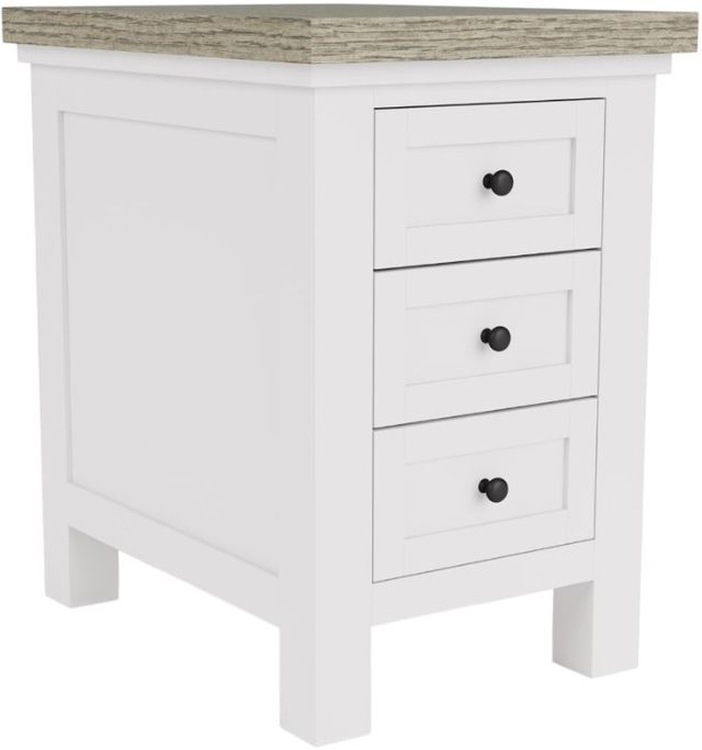 Riverside Furniture Cora Fog Chairside Table with Cloud Base