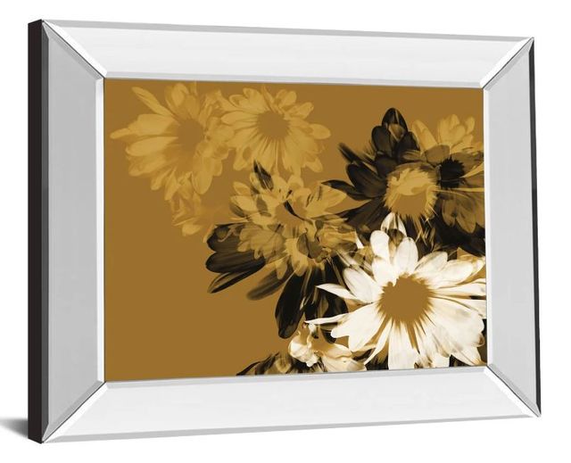 Classy Art Golden Bloom II by A.Project Mirror Framed Wall Art-1