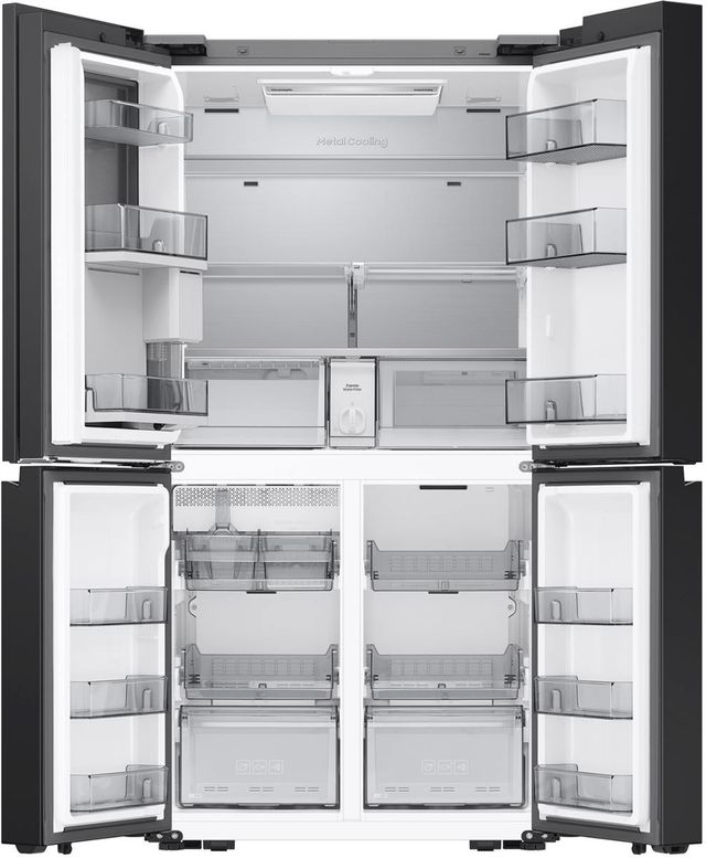 Samsung Bespoke 36" 23.5 Cu. Ft. Stainless Steel Counter Depth French Door Refrigerator with AI Hybrid Cooling™ and Beverage Center™-1