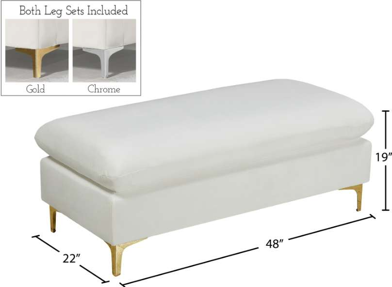 Meridian Furniture Naomi Ottoman - Thumbnail 3
