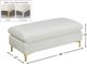Meridian Furniture Naomi Cream Velvet Ottoman-3