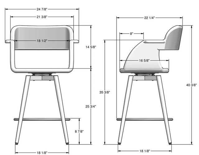 Amisco Customizable Sorrento Swivel Bar Stool-1