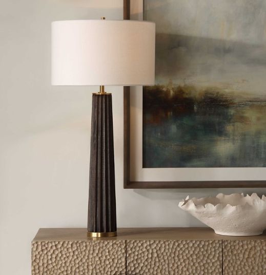 Uttermost® Forage Dark Scalloped Table Lamp-1