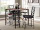 Bernards Ayden 3-Piece Black/Copper Counter Dining Set-3