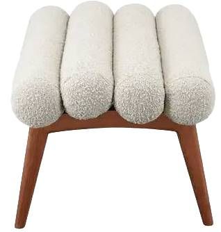 Moe's Home Collection Arlo Off White Accent Stool-2
