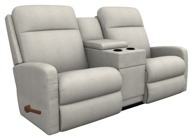 La-Z-Boy® Finley Oyster Manual Wall Reclining Loveseat with Console-0