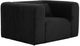 TOV Furniture Tarra Black Fluffy Oversized Accent Chair-0