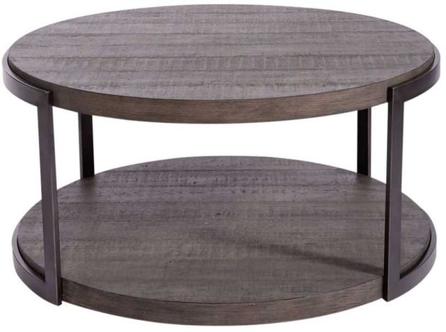 Liberty Furniture Modern View Gauntlet Gray Round Cocktail Table-2