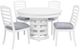 American Woodcrafters Heritage Coast 5-Piece Coastal White Pedestal Dining Table Set-0