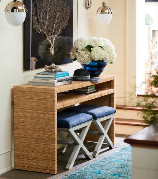 Universal Explore Home™ Escape-Coastal Living Home Long Key Brown Console Table-1