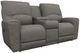 La-Z-Boy® Cassian Charcoal Manual Reclining Loveseat with Console-0