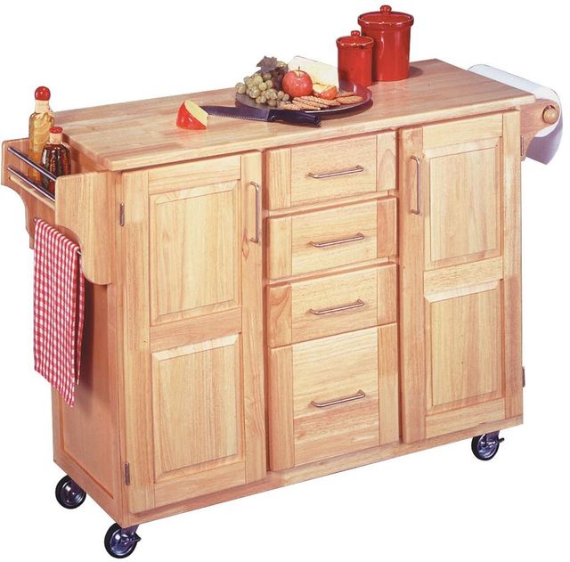 homestyles® General Line Natural Kitchen Cart-0