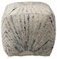 Dovetail Furniture Kathleen Blue/Ivory Pouf-1