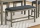 Monarch Specialties Inc. Grey 46" Rectangular Upholstered Dining Bench-1