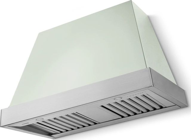 La Cornue CornuFé Euclid 44" Tapestry Wall Mounted Range Hood with Satin Chrome Trim-0
