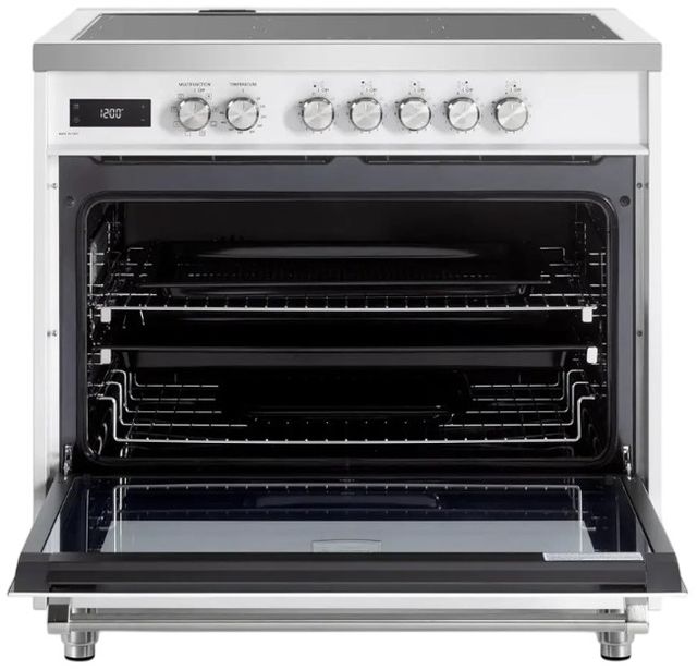 Verona® Ultima 36" White Pro Style Induction Range-1